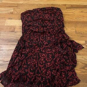 Olivaceous Red and Black Romper